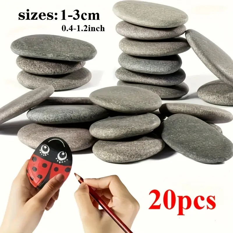 20Pcs Natural River Rocks Smoo - Aquarium Marine Fish ulasan dan harga