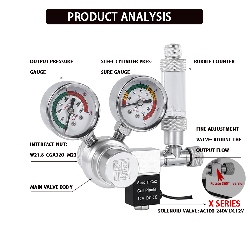 Aquarium CO2 regulator solenoi - Aquarium Marine Plants ulasan dan harga