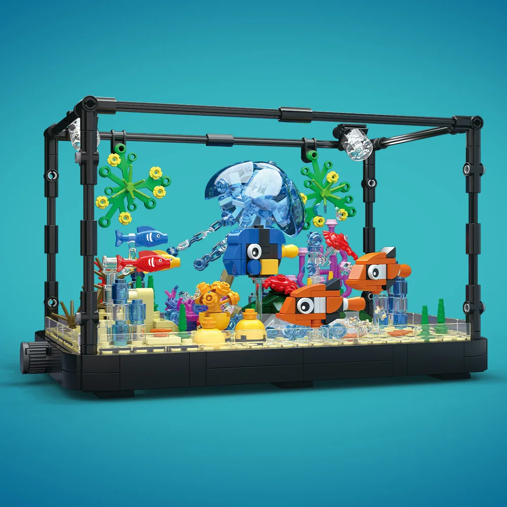 Fish Tank Building Block Set w - Aquarium Marine Fish ulasan dan harga