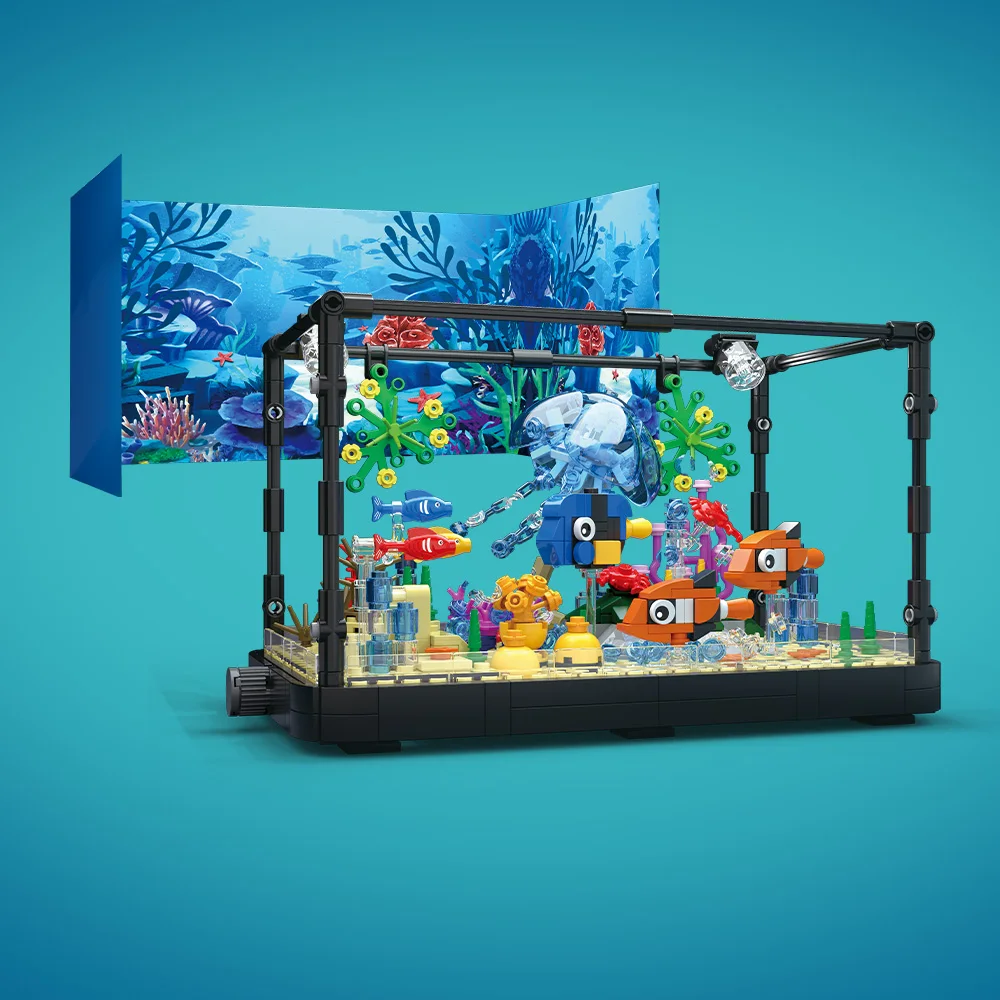 Fish Tank Building Block Set w - Aquarium Marine Fish ulasan dan harga
