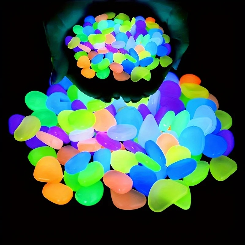 50-200pcs Glow in The Dark Peb - Aquarium Marine Plants ulasan dan harga