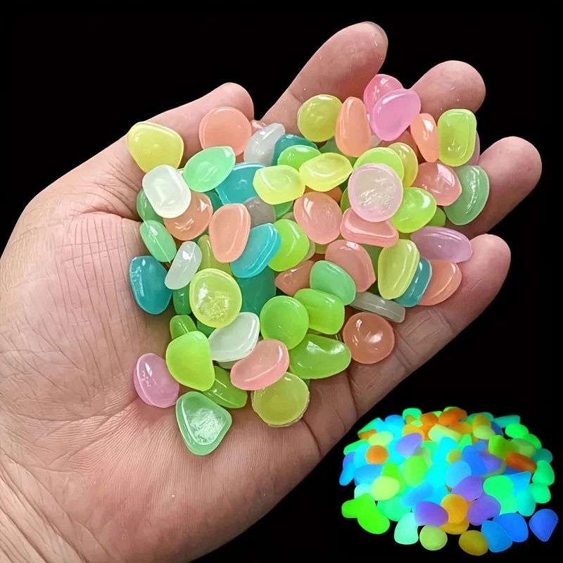 50-200pcs Glow in The Dark Peb - Aquarium Marine Plants ulasan dan harga