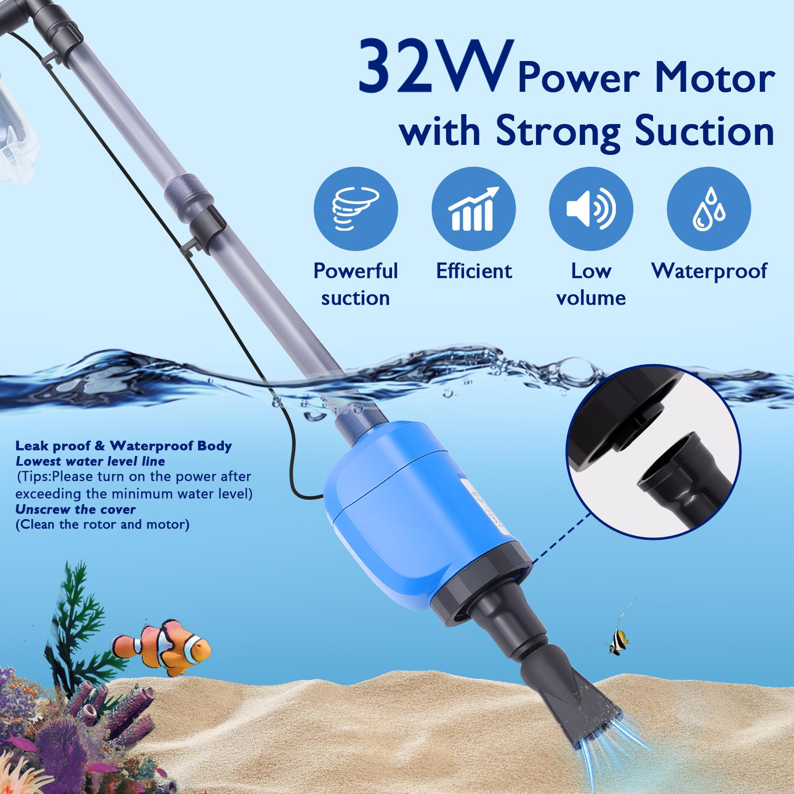 Electric Fish Tank Cleaner Vac - Aquarium Marine Sand ulasan dan harga