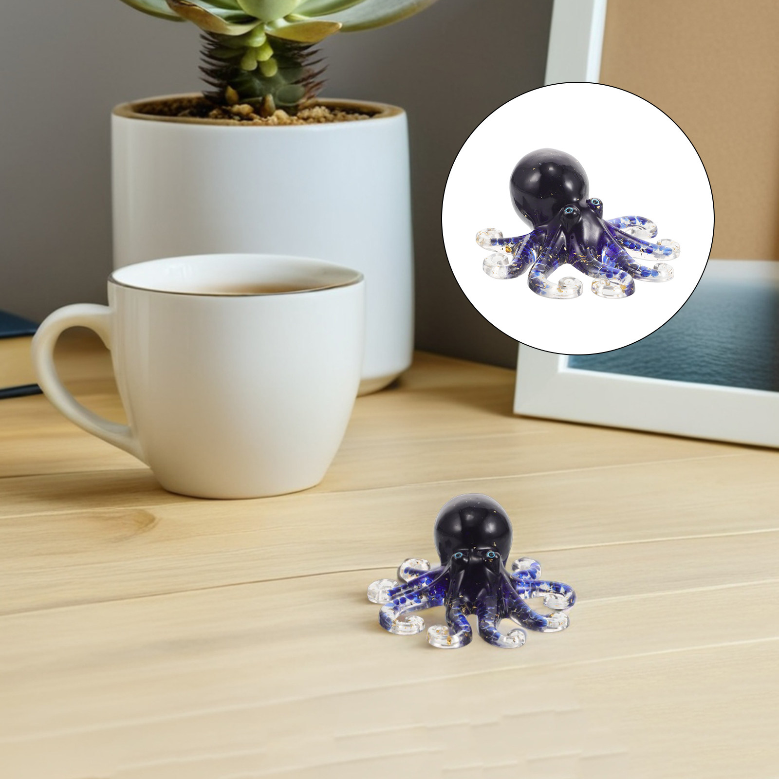 Crystal Octopus Decor Statue H - Marine Aquarium Epoxy ulasan dan harga